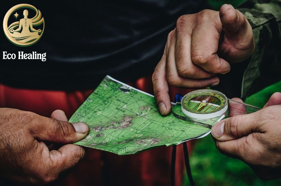 Cách sử dụng Bản đồ và La bàn (hoặc ứng dụng) khi lạc đường.