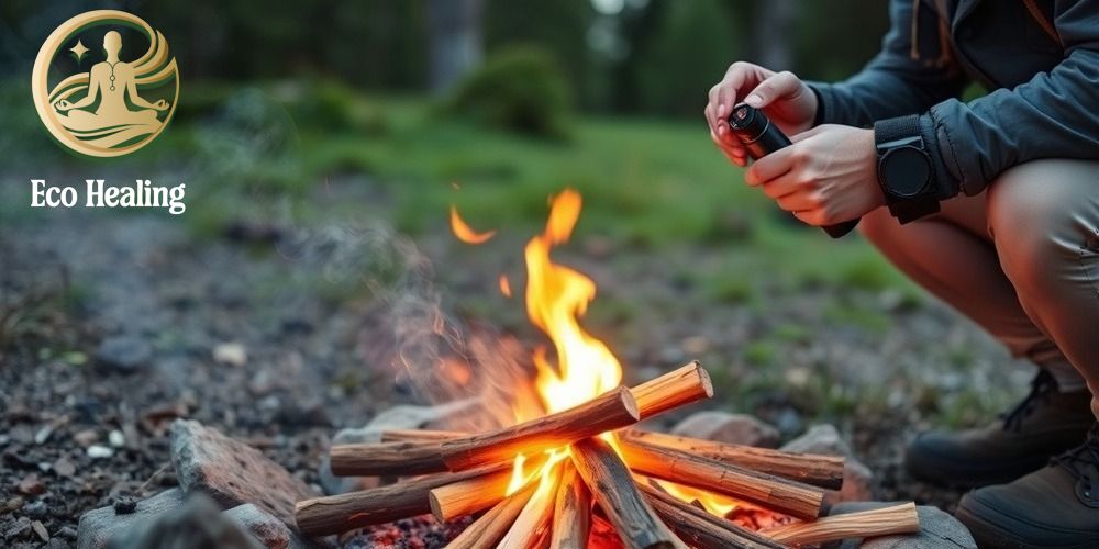 Lửa trại không khói: Phương pháp nhóm lửa an toàn, thân thiện môi trường.